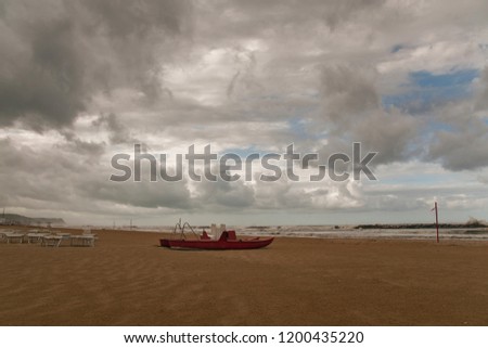 Storm clouds on the coast