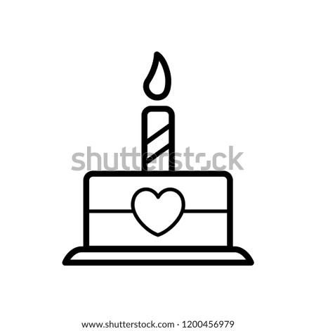 birthday cake icon vector template
