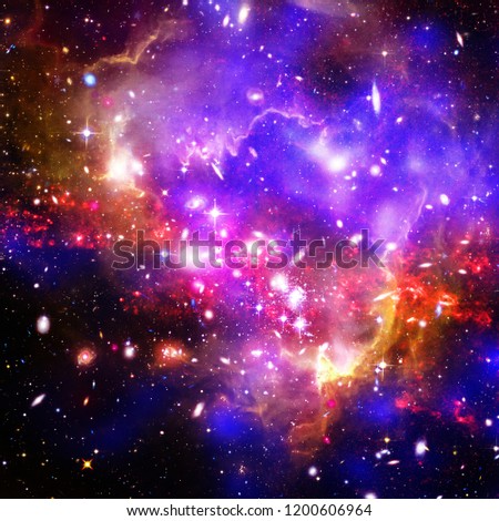 Galaxy and light. The elements of this image furnished by NASA.

