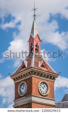Small church clock tower in Richmond, London, UK