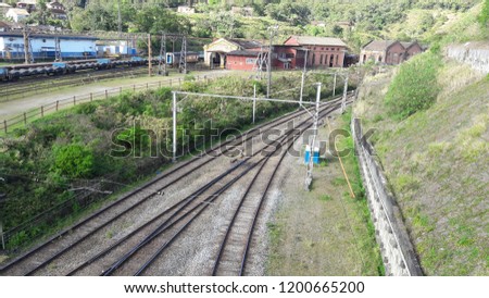 Freight train tracks, Paranapiacaba, São Paulo, Brazil