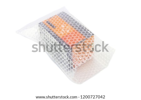bubble wrap, for protection product cracked or insurance During transit isolated white background.