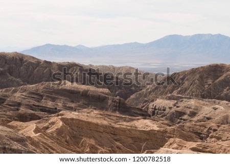 Panoramic of the California Desert Hills