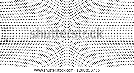 Subtle halftone vector texture overlay. Futuristic twisted grunge pattern, dot, circles. Monochrome abstract splattered background