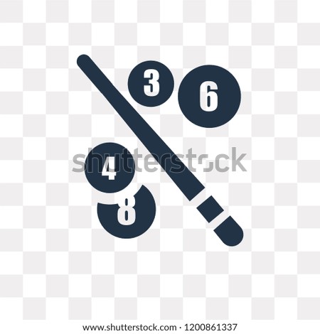 Billiard vector icon isolated on transparent background, Billiard transparency concept can be used web and mobile