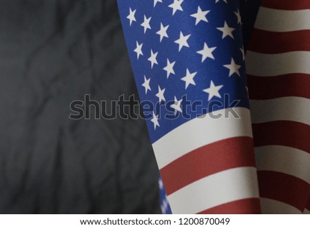 Veterans Day  concept united states of America flag on black background.
