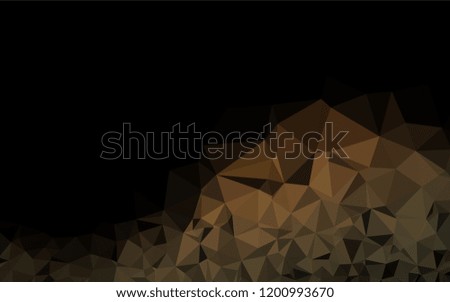 Dark Yellow, Orange vector polygon abstract layout. Triangular geometric sample with gradient.  The polygonal design can be used for your web site.
