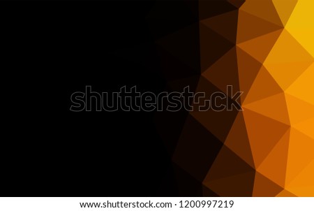 Dark Yellow, Orange vector hexagon mosaic cover. A completely new color illustration in a vague style. The template can be used as a background for cell phones.