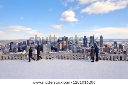 View of Downtown Montreal, Canada (Winter) 