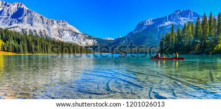 Emerald Lake,Yoho National Park in Canada Royalty-Free Stock Photo #1201026013