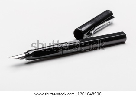 Fountain pen isolated on white background