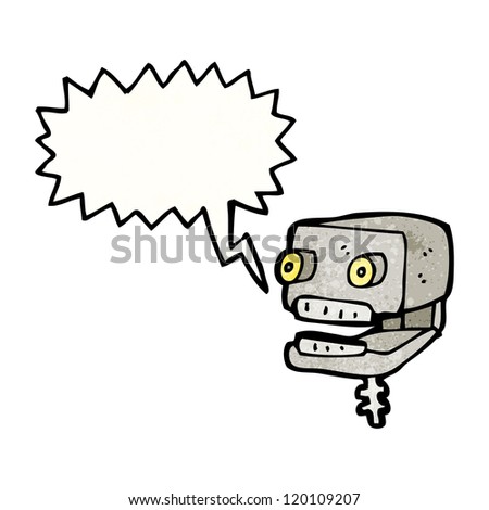 cartoon robot head