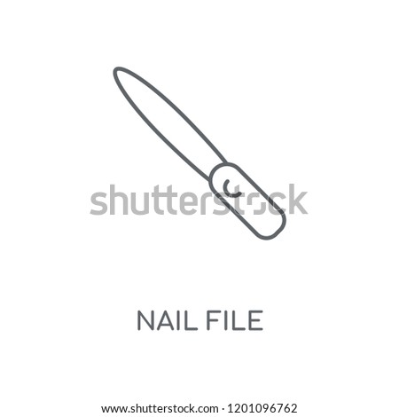 Nail File linear icon. Nail File concept stroke symbol design. Thin graphic elements vector illustration, outline pattern on a white background, eps 10.