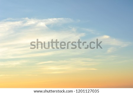 Orange sky in the morning. Royalty-Free Stock Photo #1201127035