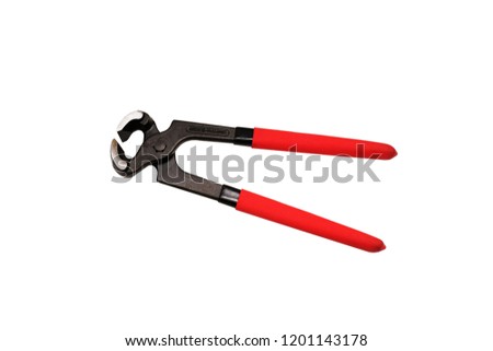  New pincers on white background Royalty-Free Stock Photo #1201143178
