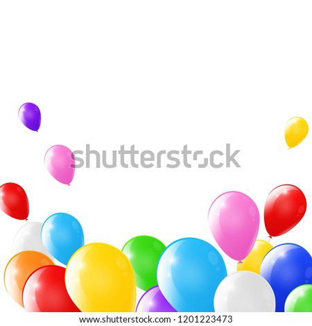 Background with colorful balloons, Party balloons