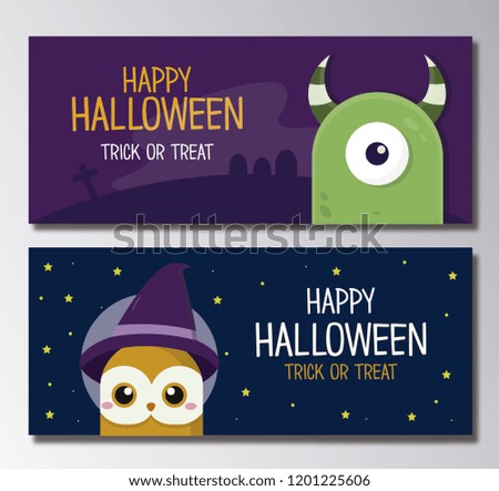 banner halloween cute