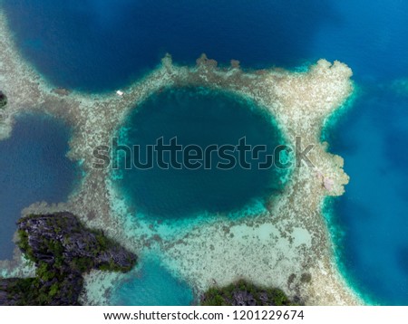 Aerial photography beautiful island