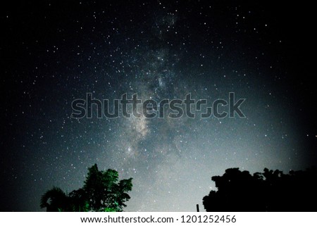 star at night and milkyway in thailand 