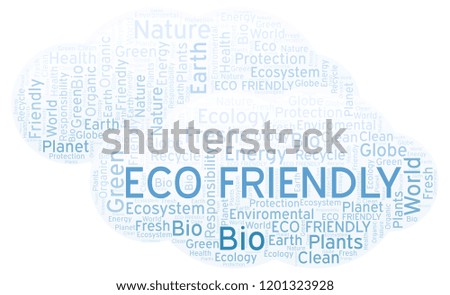 Eco Friendly word cloud.