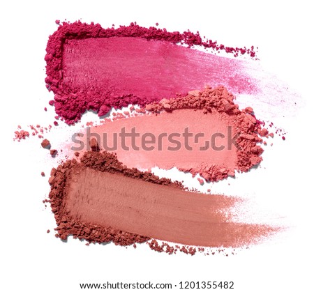 close up of face powder on white background Royalty-Free Stock Photo #1201355482