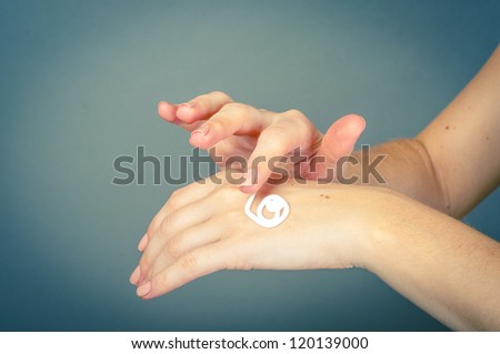 an image of female hand isolated
