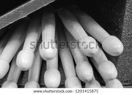 group close up of wooden drum sticks displaying tips ideal for music related signs or music lessons musical instruments sale events