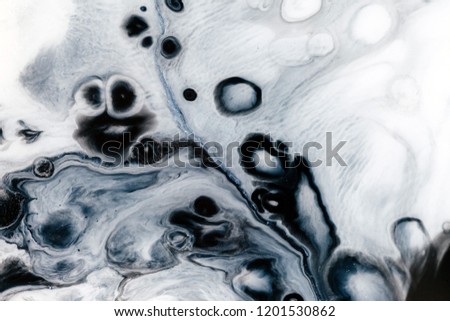Abstract hand painted black and white background