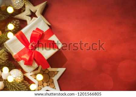 Christmas gift. Christmas and New Year holidays background 