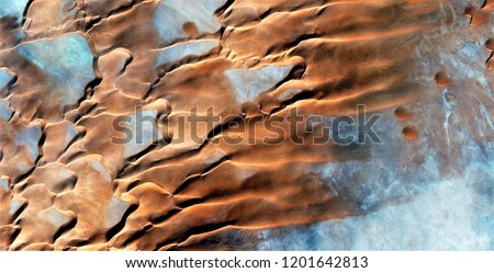 The power of wind, abstract photography of the deserts of Africa from the air. aerial view of desert landscapes, Genre: Abstract Naturalism, from the abstract to the figurative, contemporary photo art