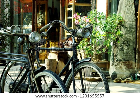decorative old bicycles, background, design