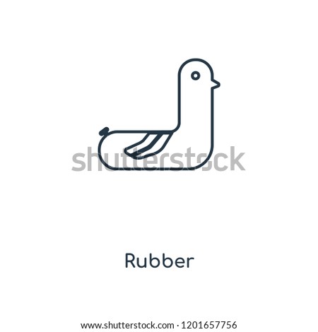 Rubber concept line icon. Linear Rubber concept outline symbol design. This simple element illustration can be used for web and mobile UI/UX.