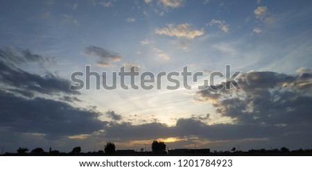 sunset landscape nature