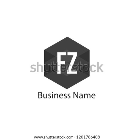 Initial Letter FZ Logo Template Design