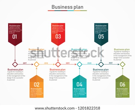 diagram Business and Education By Step 6 Steps design  vector illustration