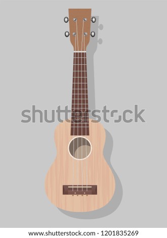 Ukulele guitar in realistic style