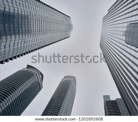 Skyscraper from below in Toronto. Canada