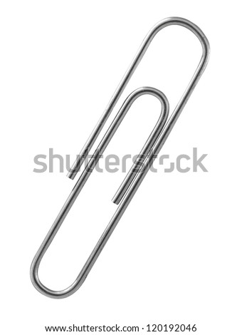 Paper clip on a white background Royalty-Free Stock Photo #120192046
