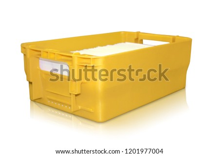yellow post box with many letters in it