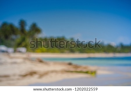 Blurred background landscape of tropical coast