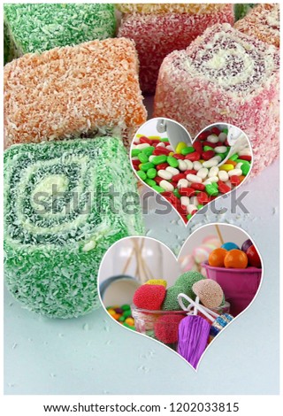 Candy Sweet Lolly Sugary Collage Photo