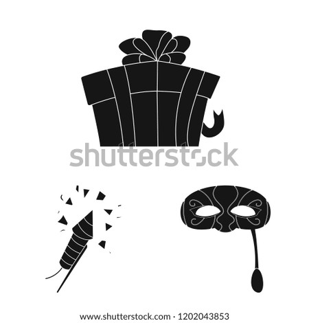 Vector design of party and birthday symbol. Collection of party and celebration vector icon for stock.