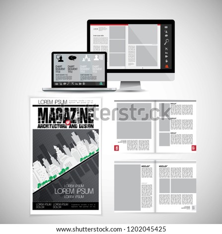 Business magazine, brochure layout easy to editable