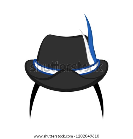 Isolated traditional oktoberfest hat. Vector illustration design