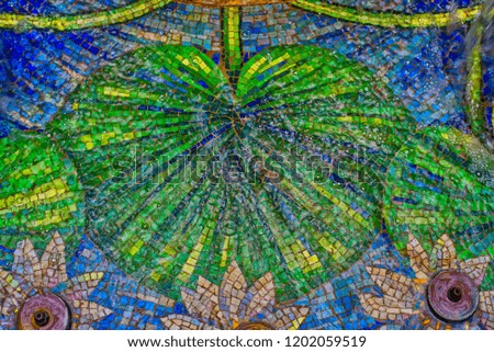 Leaf water mosaic
