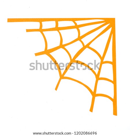 Halloween paper cut isolated on white background