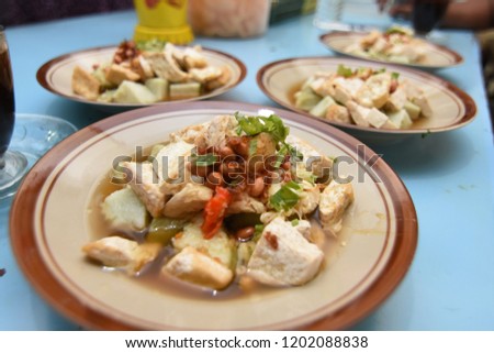 Lontong year traditional food from Pacitan, Indonesia
