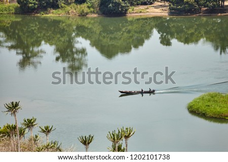 Boat on the kwanza river