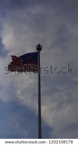 the flag pole of malaysia national flag at independence square kuala lumpur