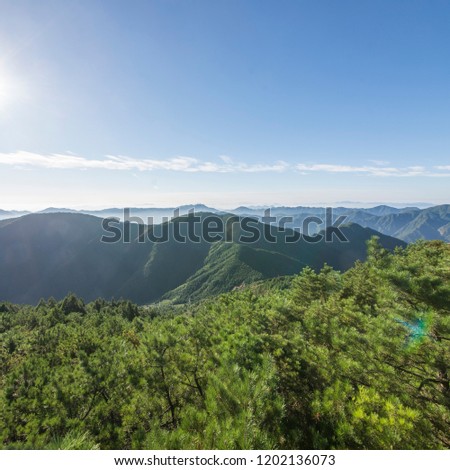 Sunrise mountains china